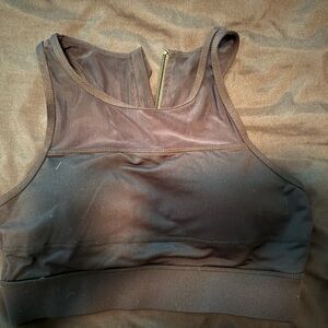 Zyia Mesh Racerback Sport Bra Black